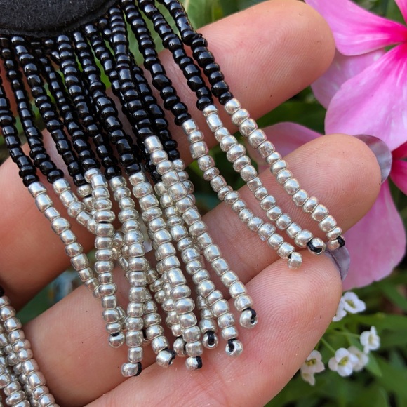 Zara Black Beaded Earrings - Picture 6 of 6